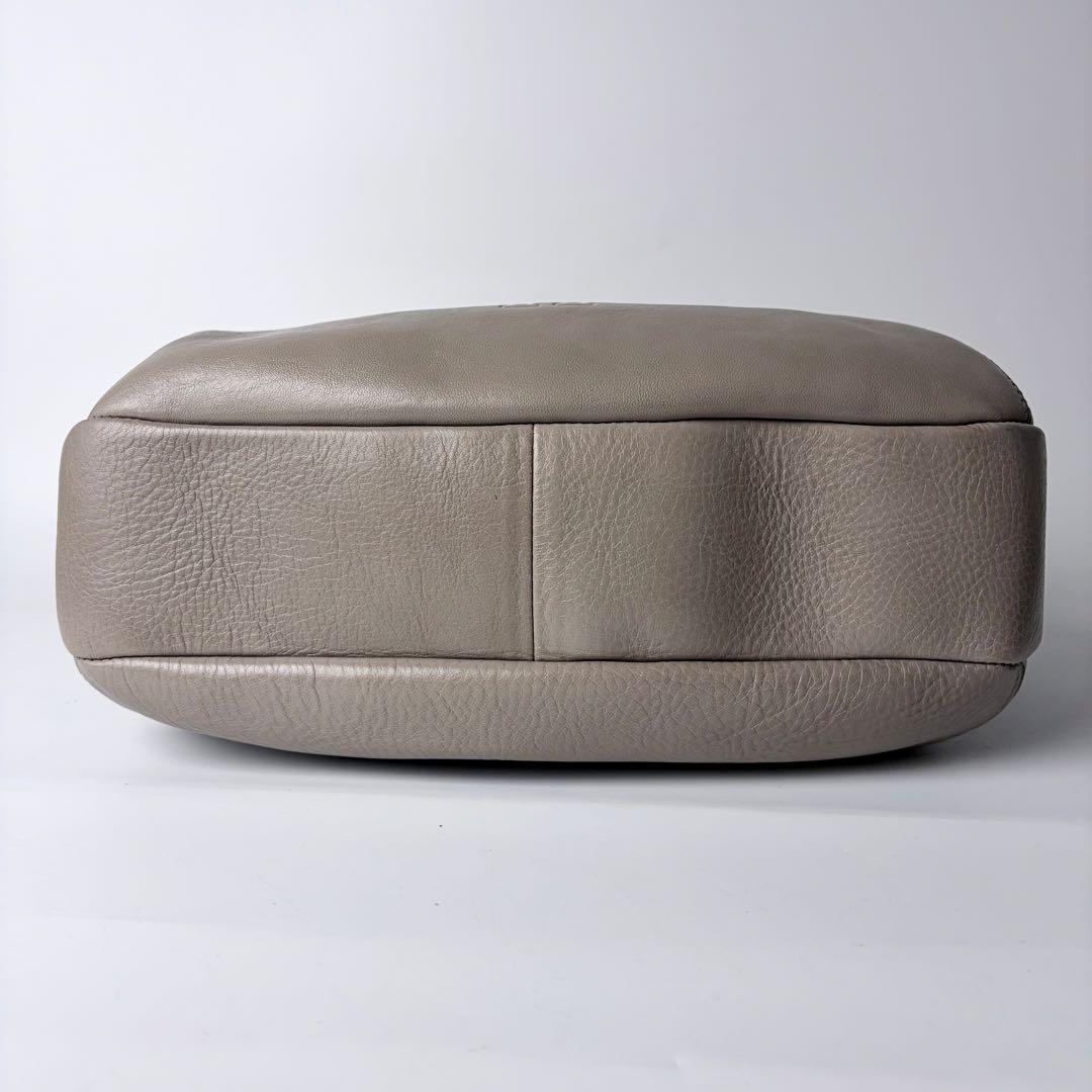 ゆうれい ヒロフSOROソーロM2wayトートグレージュA4可イタリア製