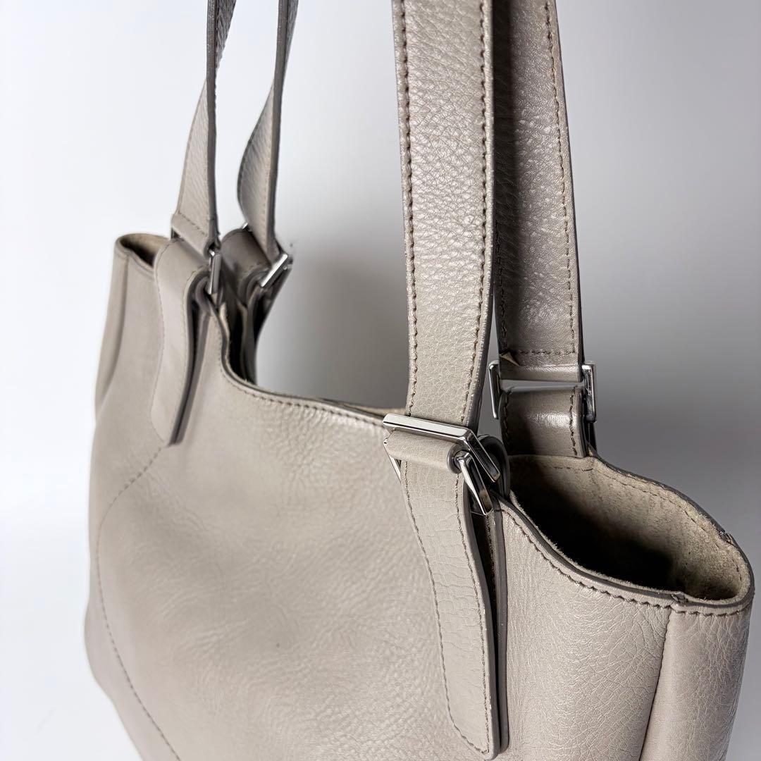 ゆうれい ヒロフSOROソーロM2wayトートグレージュA4可イタリア製