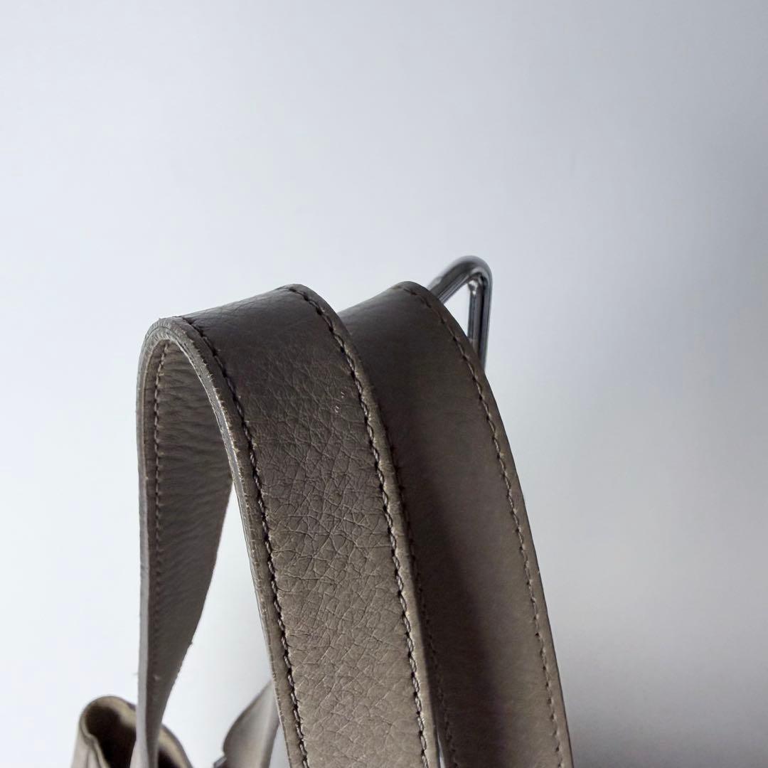 ゆうれい ヒロフSOROソーロM2wayトートグレージュA4可イタリア製