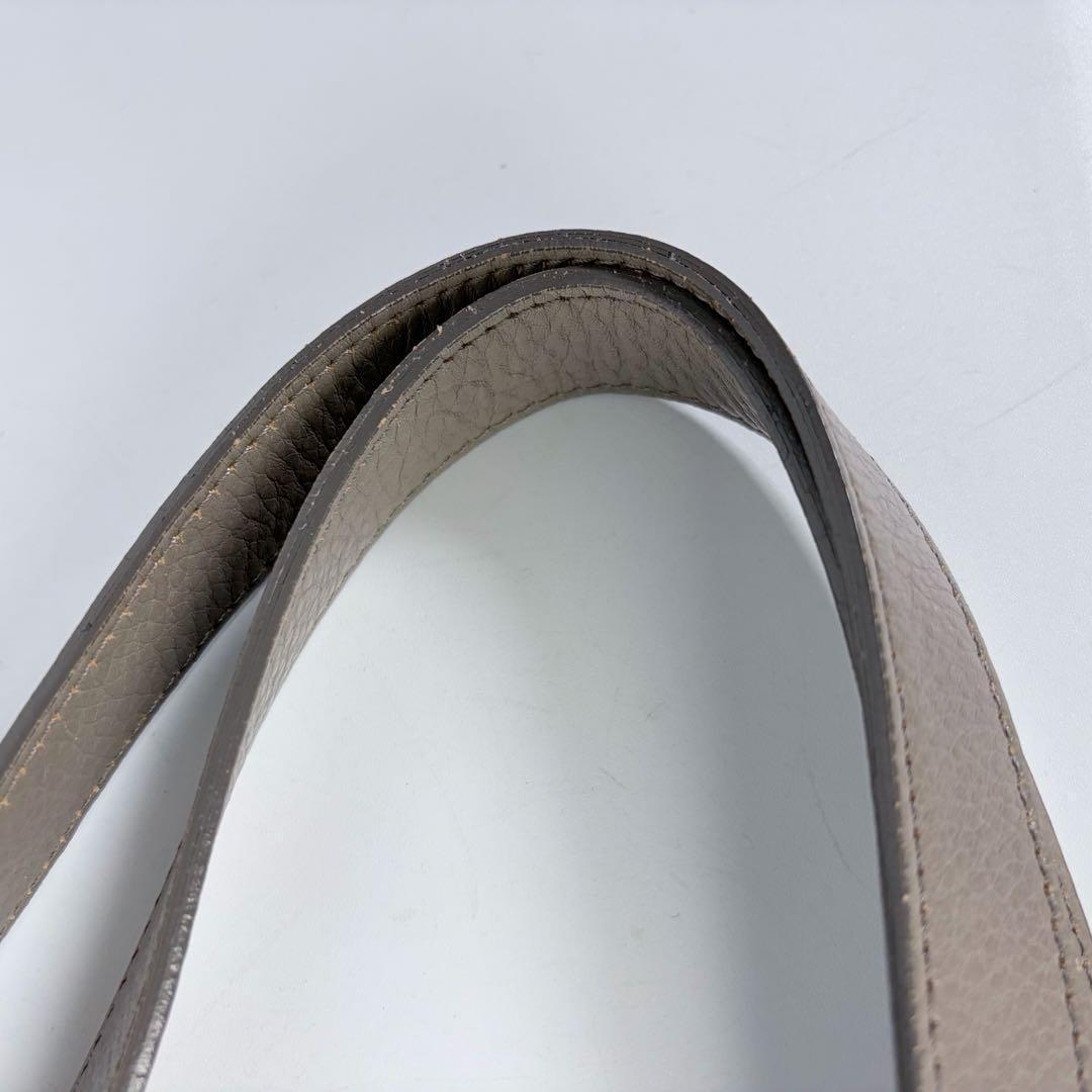 ゆうれい ヒロフSOROソーロM2wayトートグレージュA4可イタリア製