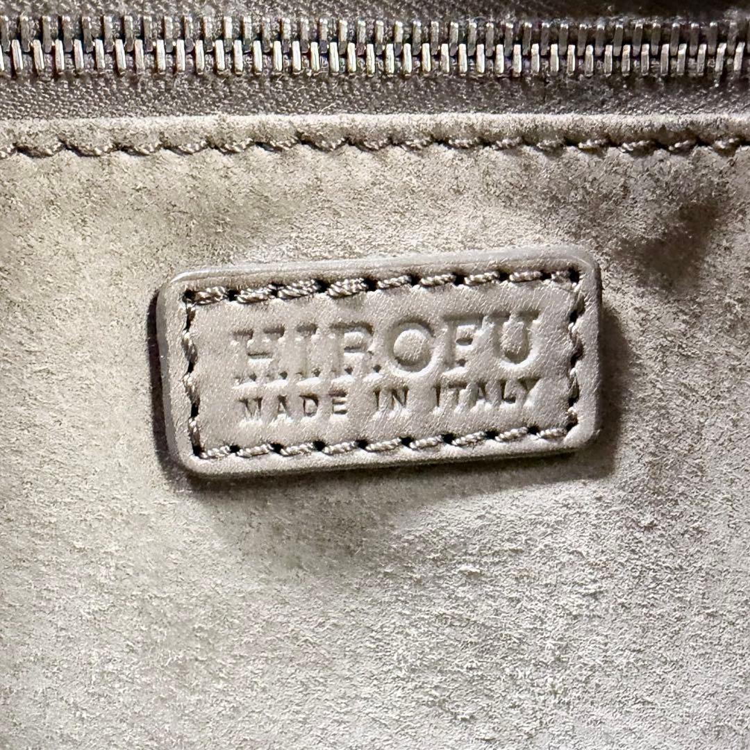 ゆうれい ヒロフSOROソーロM2wayトートグレージュA4可イタリア製