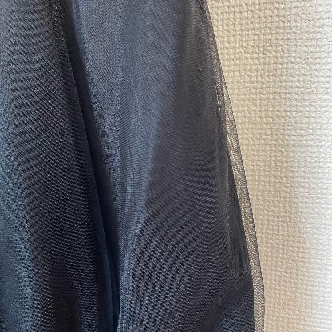 【新品】モニーレ タフタ チュール パーカー 中綿ベスト ダブルジップ ブラック