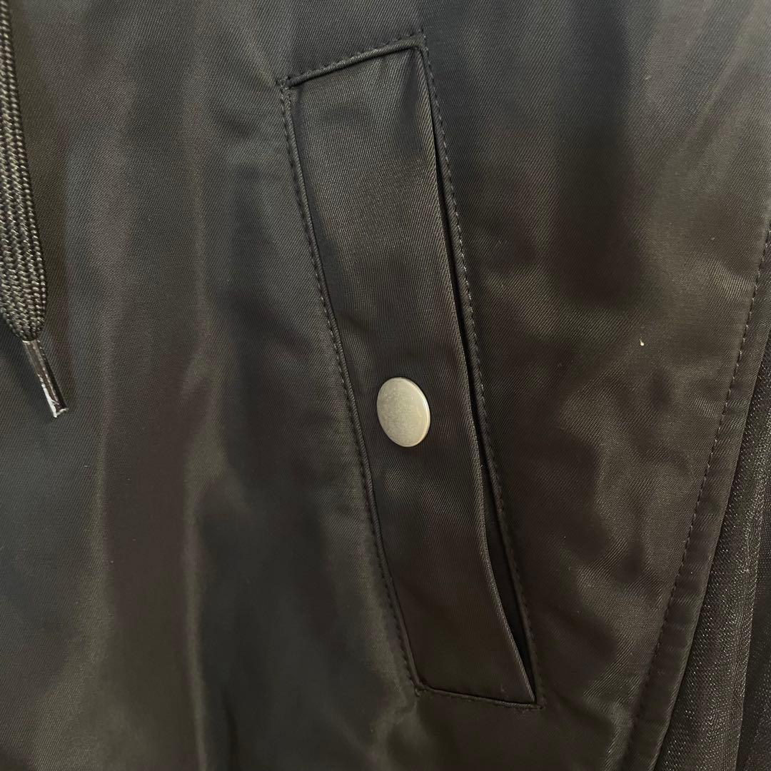 【新品】モニーレ タフタ チュール パーカー 中綿ベスト ダブルジップ ブラック