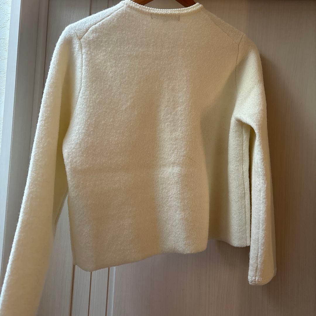 23区 ノーカラージャケット ホワイト　9号　38