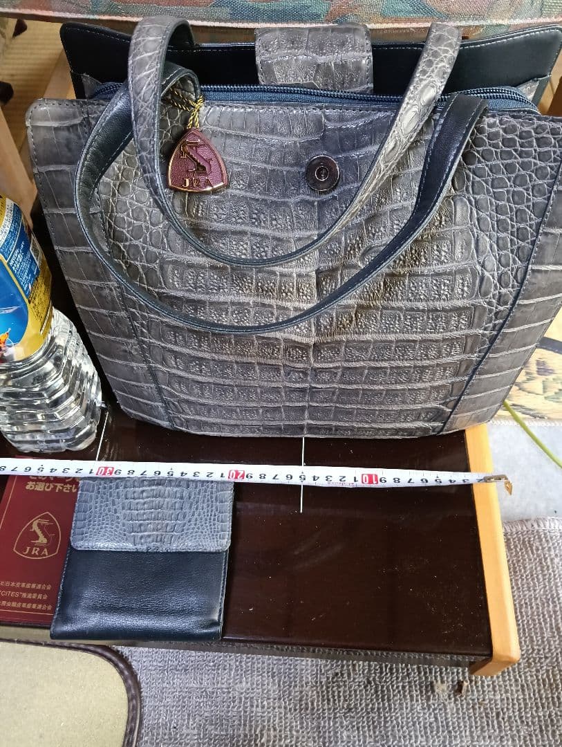 ブルー クロコダイル　JRA 財布セット