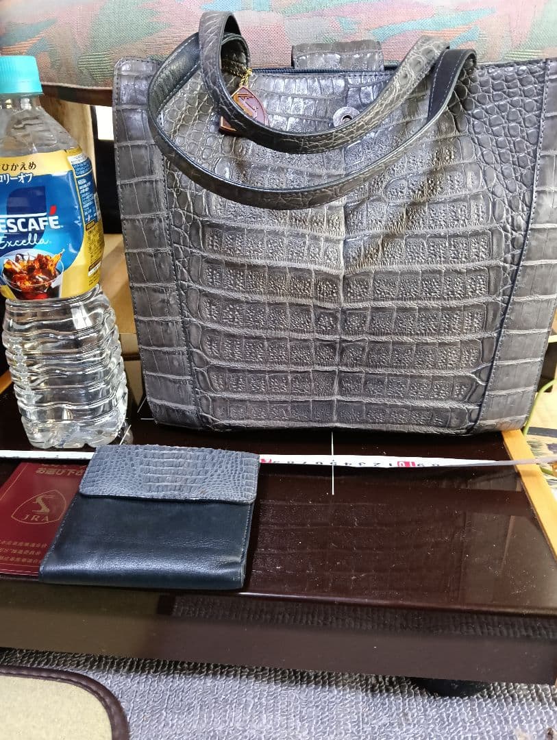 ブルー クロコダイル　JRA 財布セット