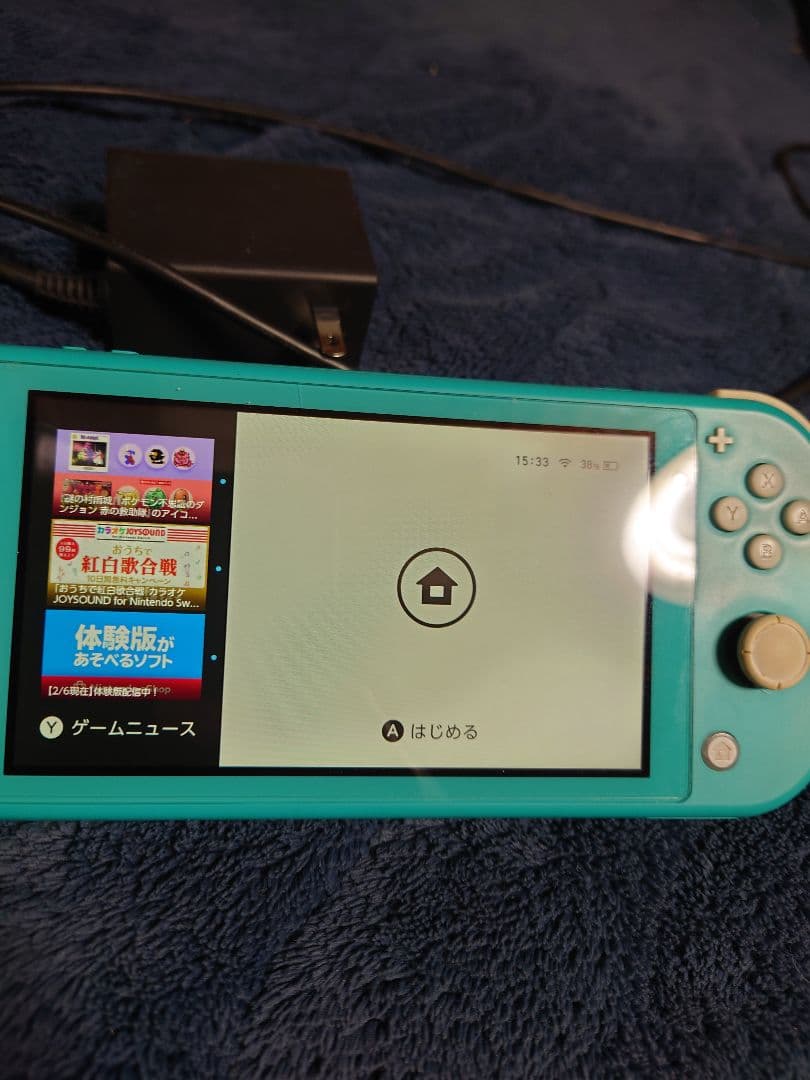 Nintendo Switch Liteターコイズ　充電器、64GBSD付き中古