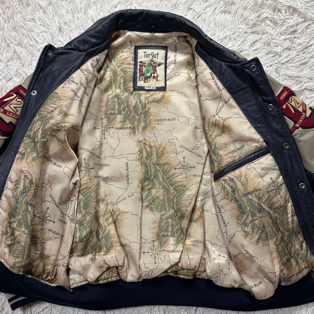 ギンシャリ様　Target ターゲット　スタジャン　リアルレザー　刺繍　LL