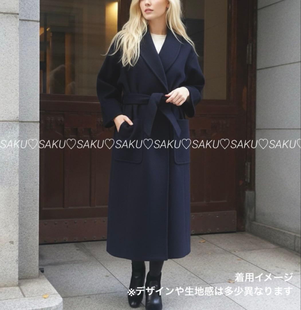 定価19.8万 EFFE BEAMS カシミヤ100% ロングガウンコート 36