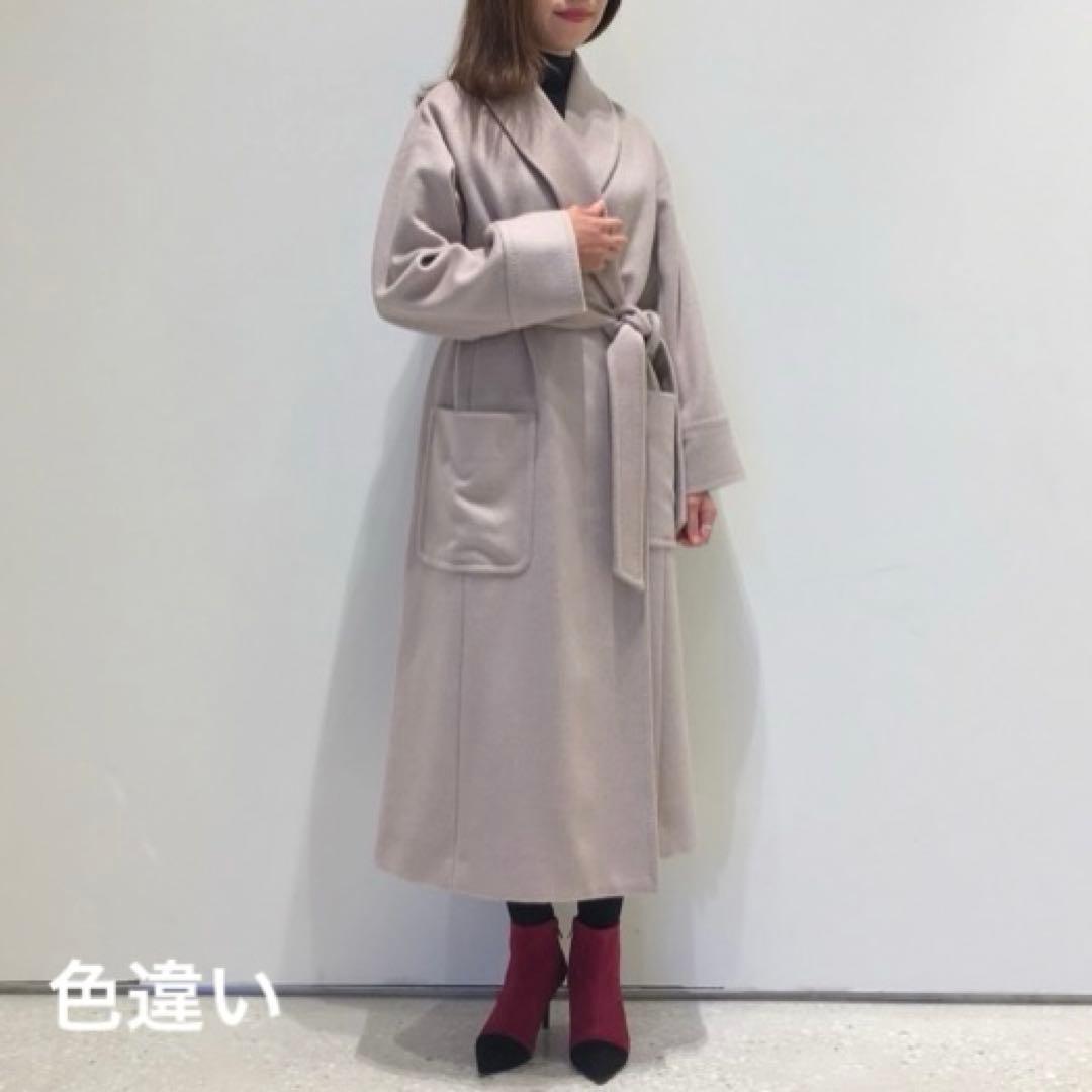 定価19.8万 EFFE BEAMS カシミヤ100% ロングガウンコート 36