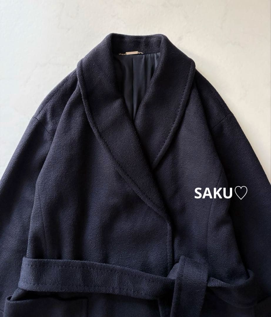 定価19.8万 EFFE BEAMS カシミヤ100% ロングガウンコート 36