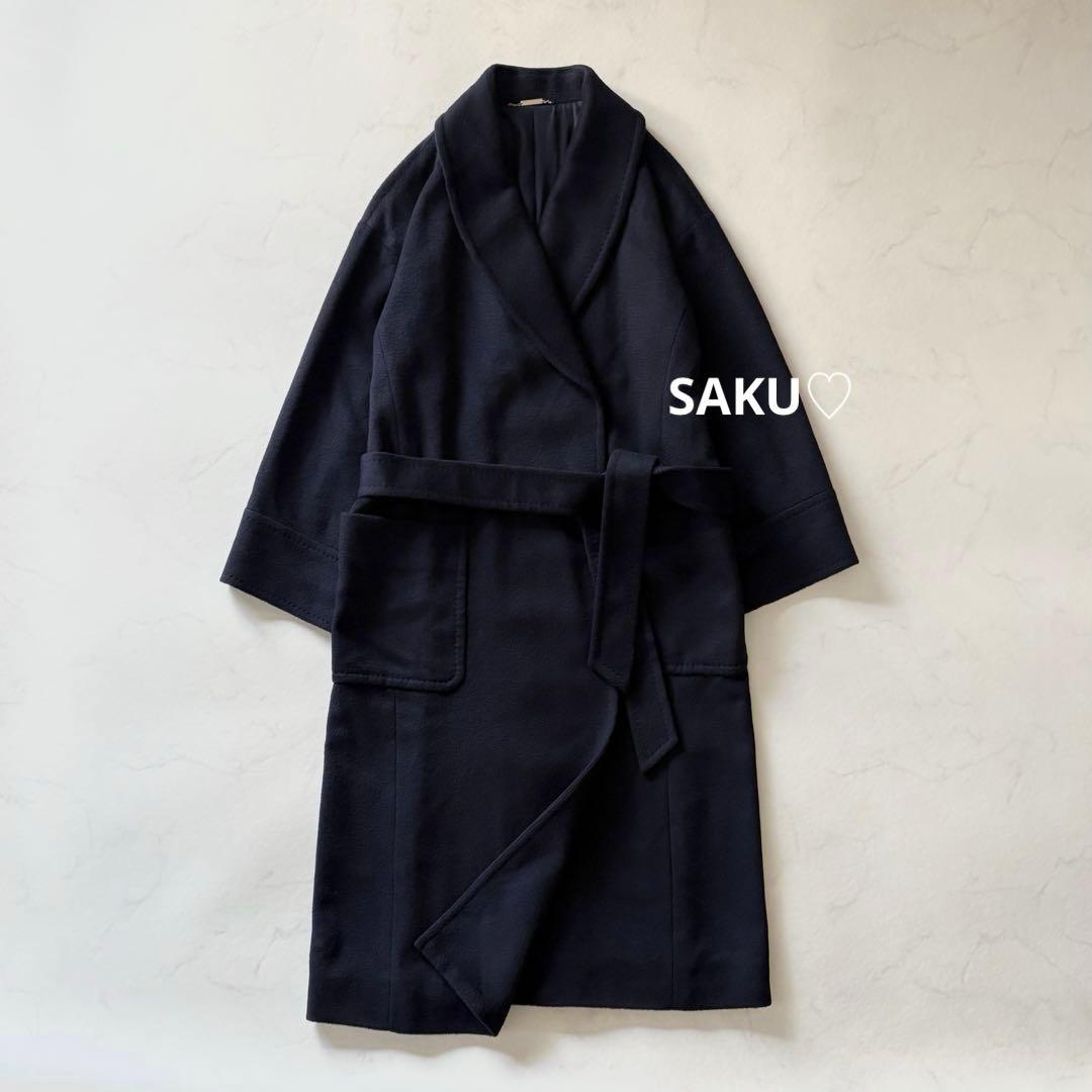 定価19.8万 EFFE BEAMS カシミヤ100% ロングガウンコート 36