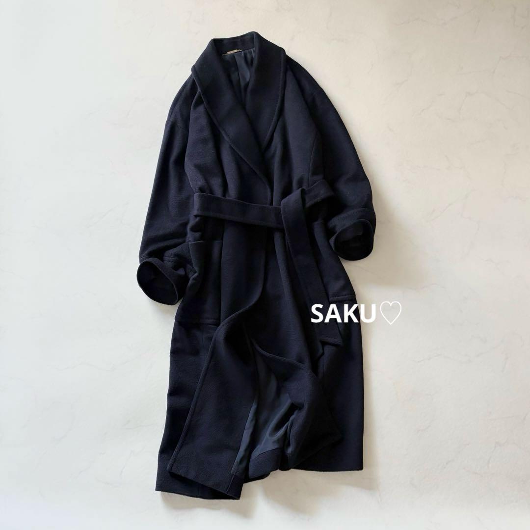 定価19.8万 EFFE BEAMS カシミヤ100% ロングガウンコート 36