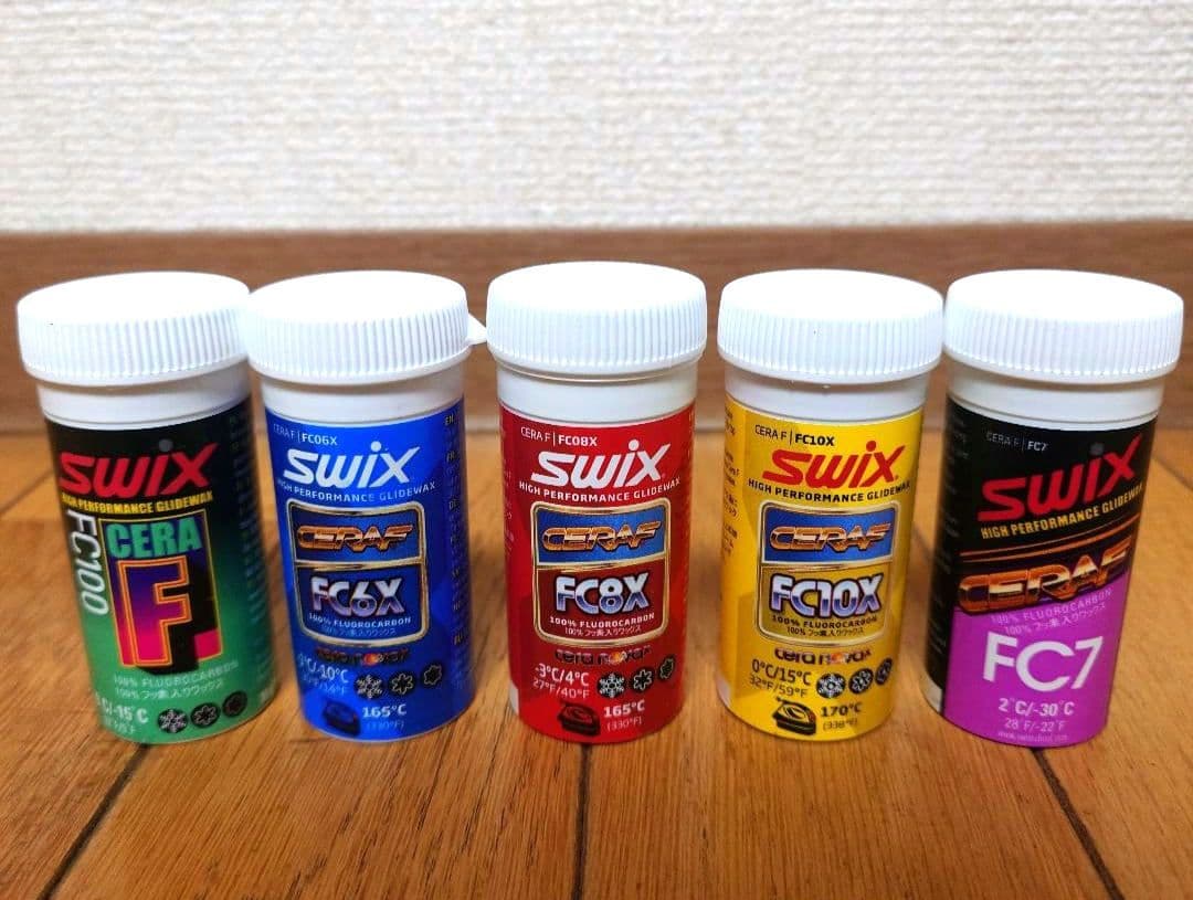 SWIX CERAF 5本セット 100%フッ素入り ワックス
