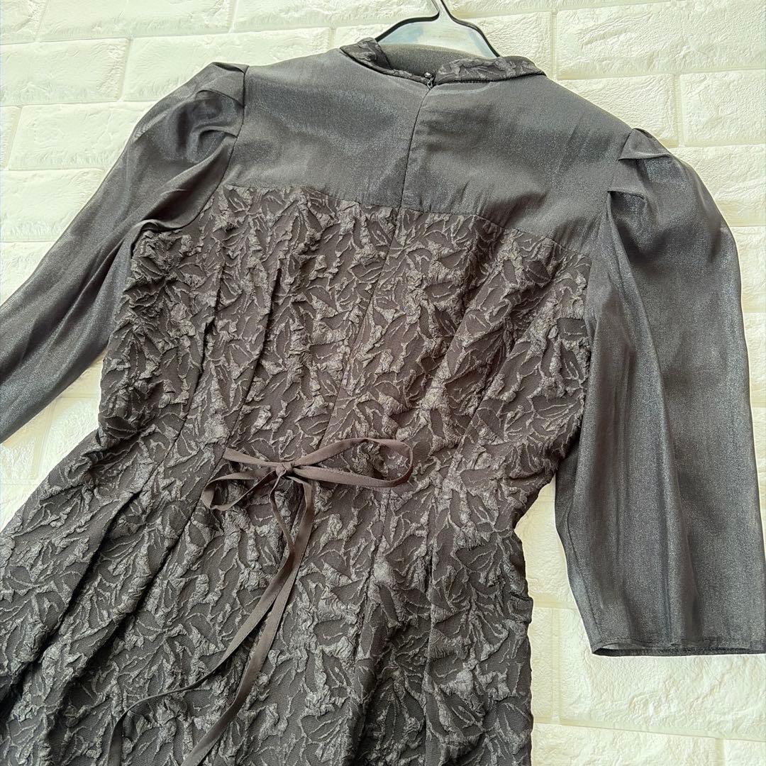 Rire Fete（リルフェテ）ふくれジャガードバックリボンドレス ヤマダヤ