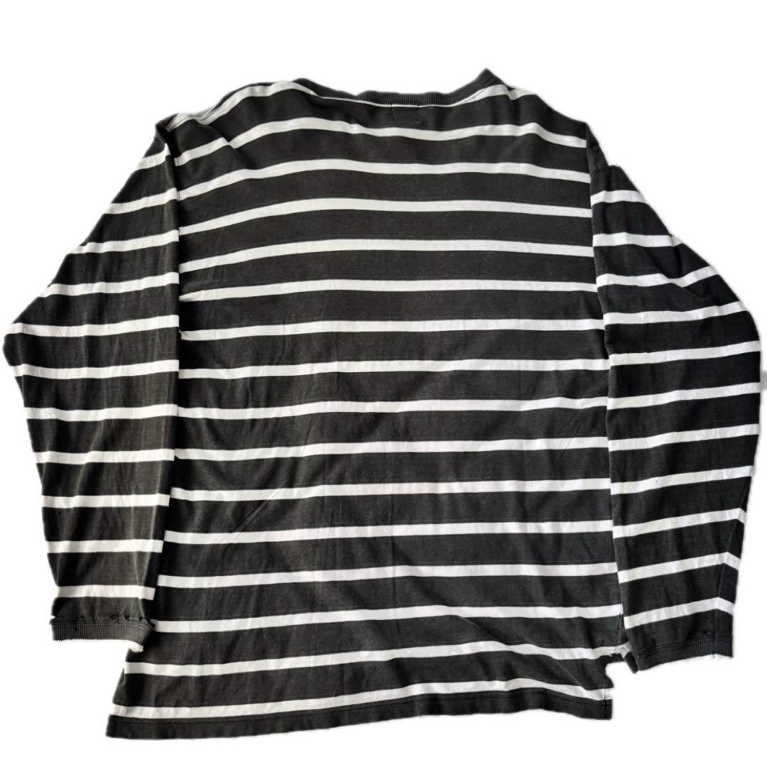 90s GAP ロンT ロング Tシャツ ボーダー フェード ボロ