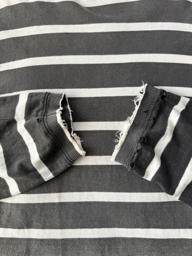 90s GAP ロンT ロング Tシャツ ボーダー フェード ボロ