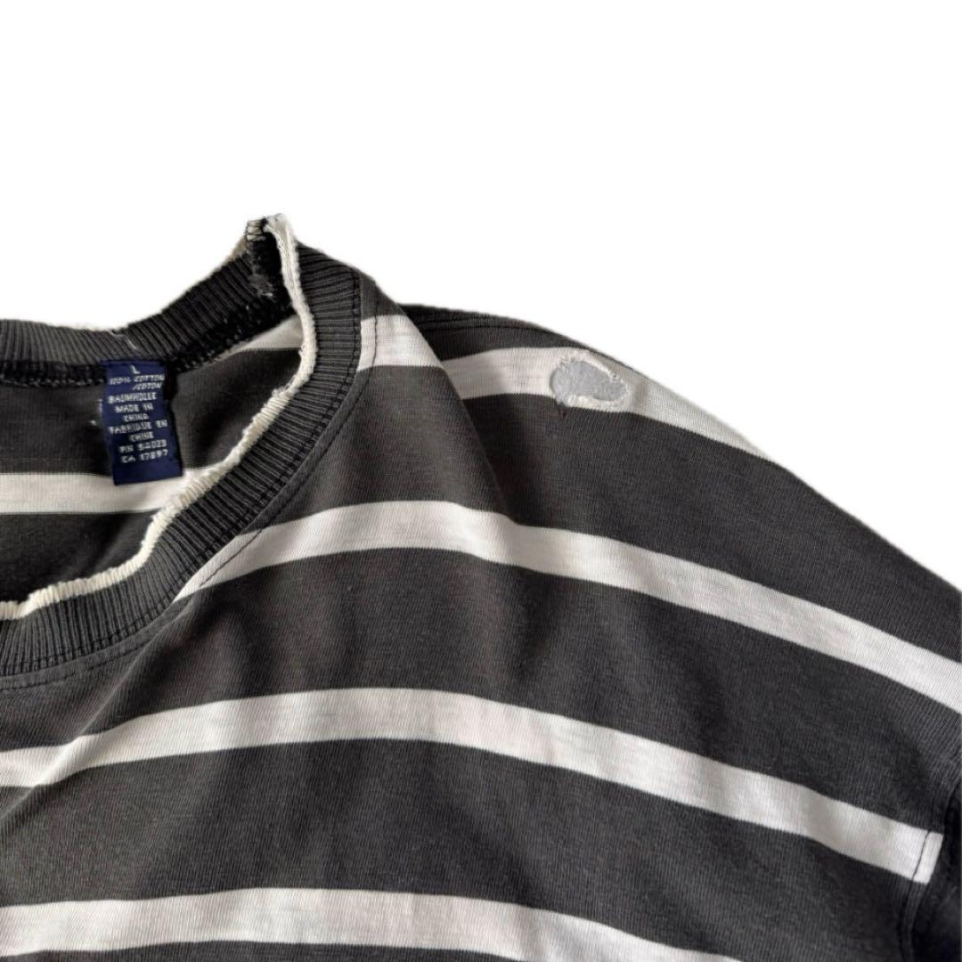 90s GAP ロンT ロング Tシャツ ボーダー フェード ボロ