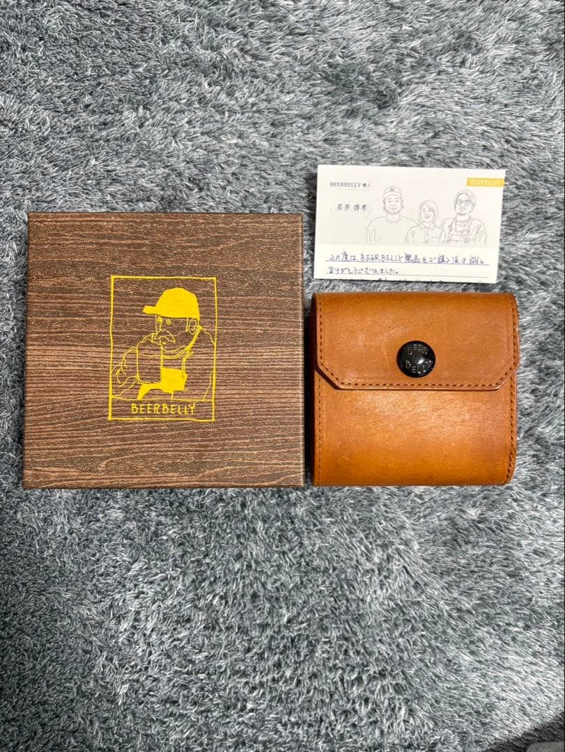 BEERBELLY 二つ折り財布 ブラウン