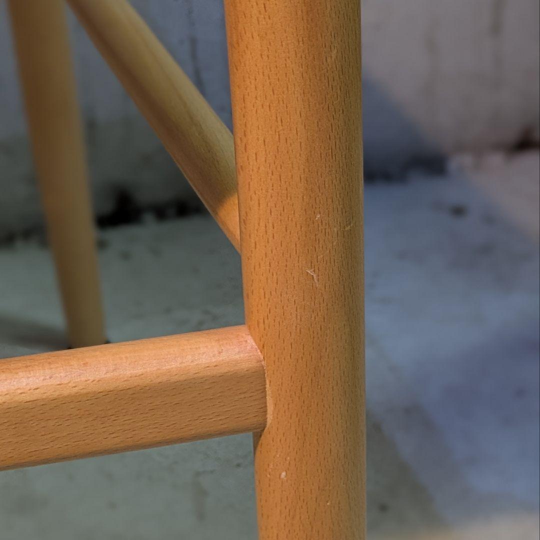 美品！ペーパーコード 天然木アームチェア ダイニングチェア Yチェア風 曲木 ③