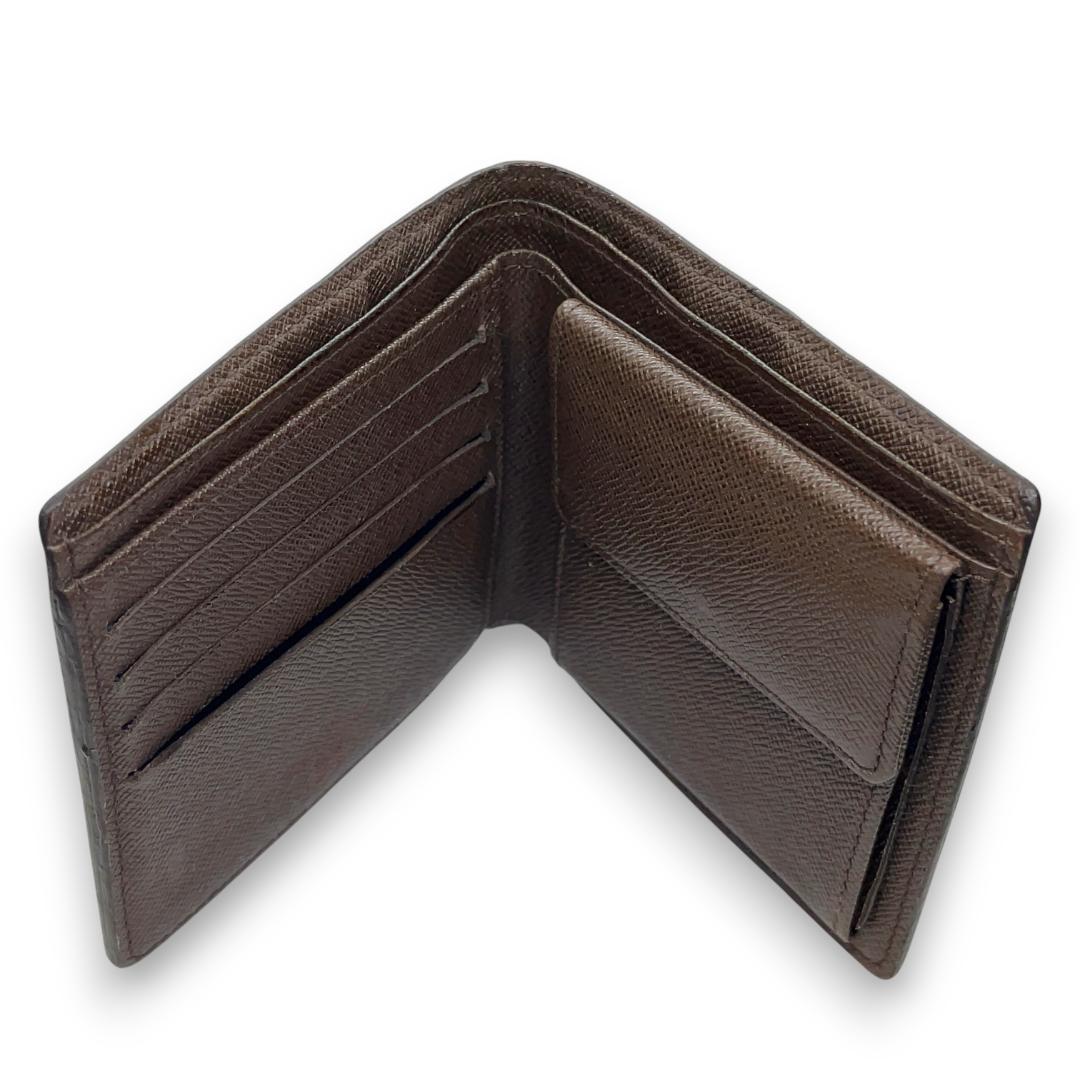 とどこ様　ルイヴィトン ダミエエベヌ 二つ折り財布　ポルトフォイユマルコ