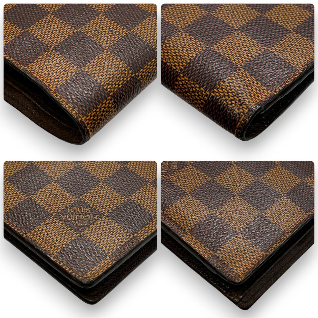 とどこ様　ルイヴィトン ダミエエベヌ 二つ折り財布　ポルトフォイユマルコ