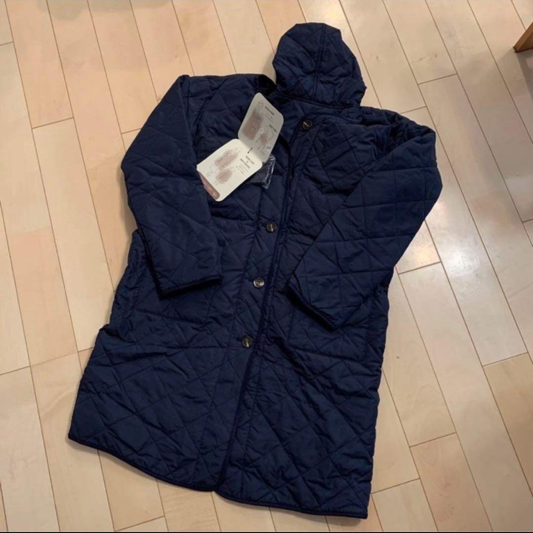 新品　ママコート　キルティング　ネイビー　ダッカー付き　M