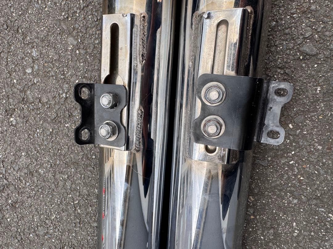 MOTOR STAGE製　ソフテイル用マフラー ブラス76ストレート