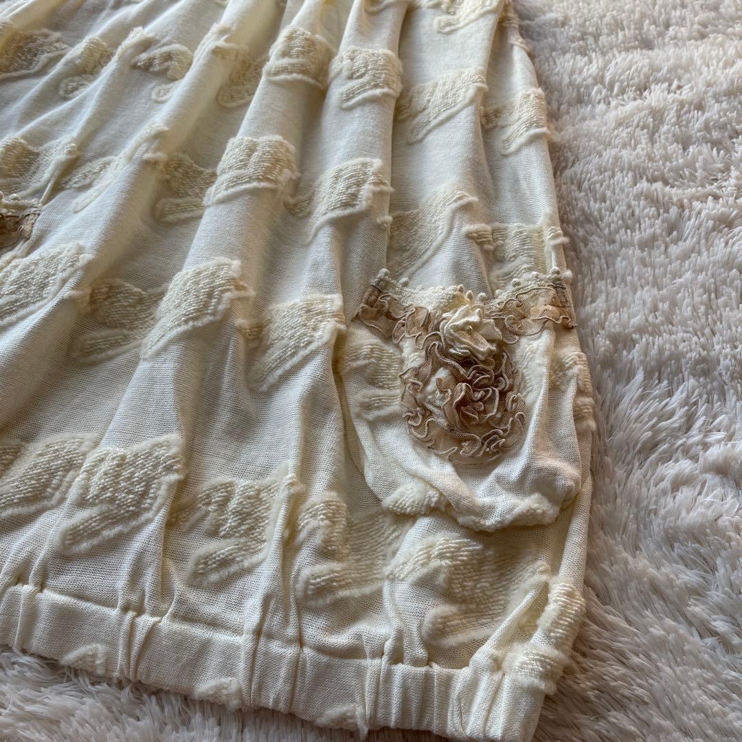 今里さくら さえら ヒスクローネ フラワー刺繍 ルームウェア