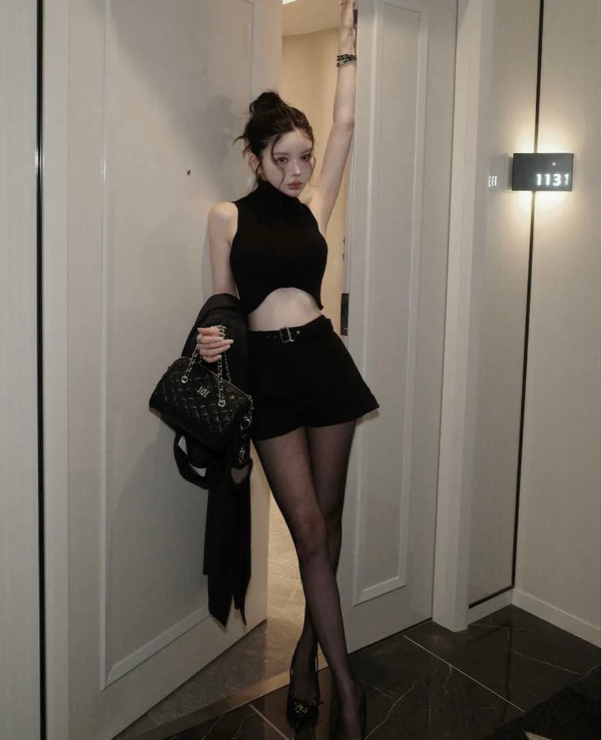 Darich サイドスリットハイウエストショートパンツ