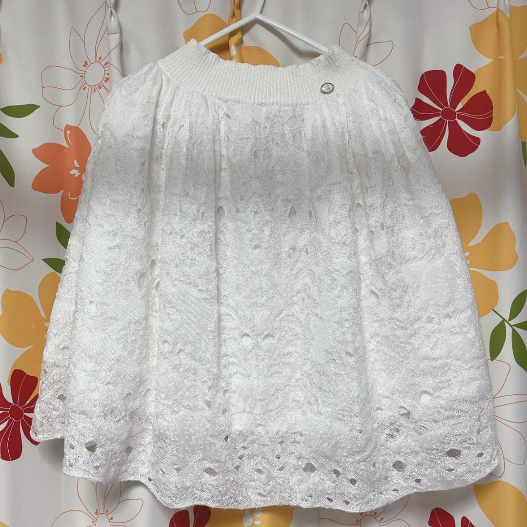 Chanel AW005 ホワイトレーススカート 38 P45363K04769