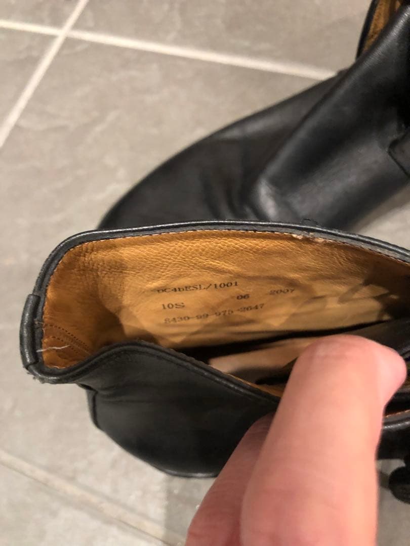 00s ミリタリー　チャッカブーツ　uk レザー