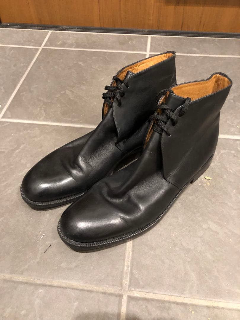 00s ミリタリー　チャッカブーツ　uk レザー