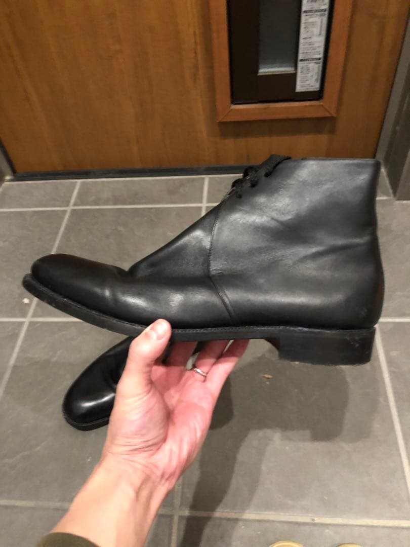 00s ミリタリー　チャッカブーツ　uk レザー