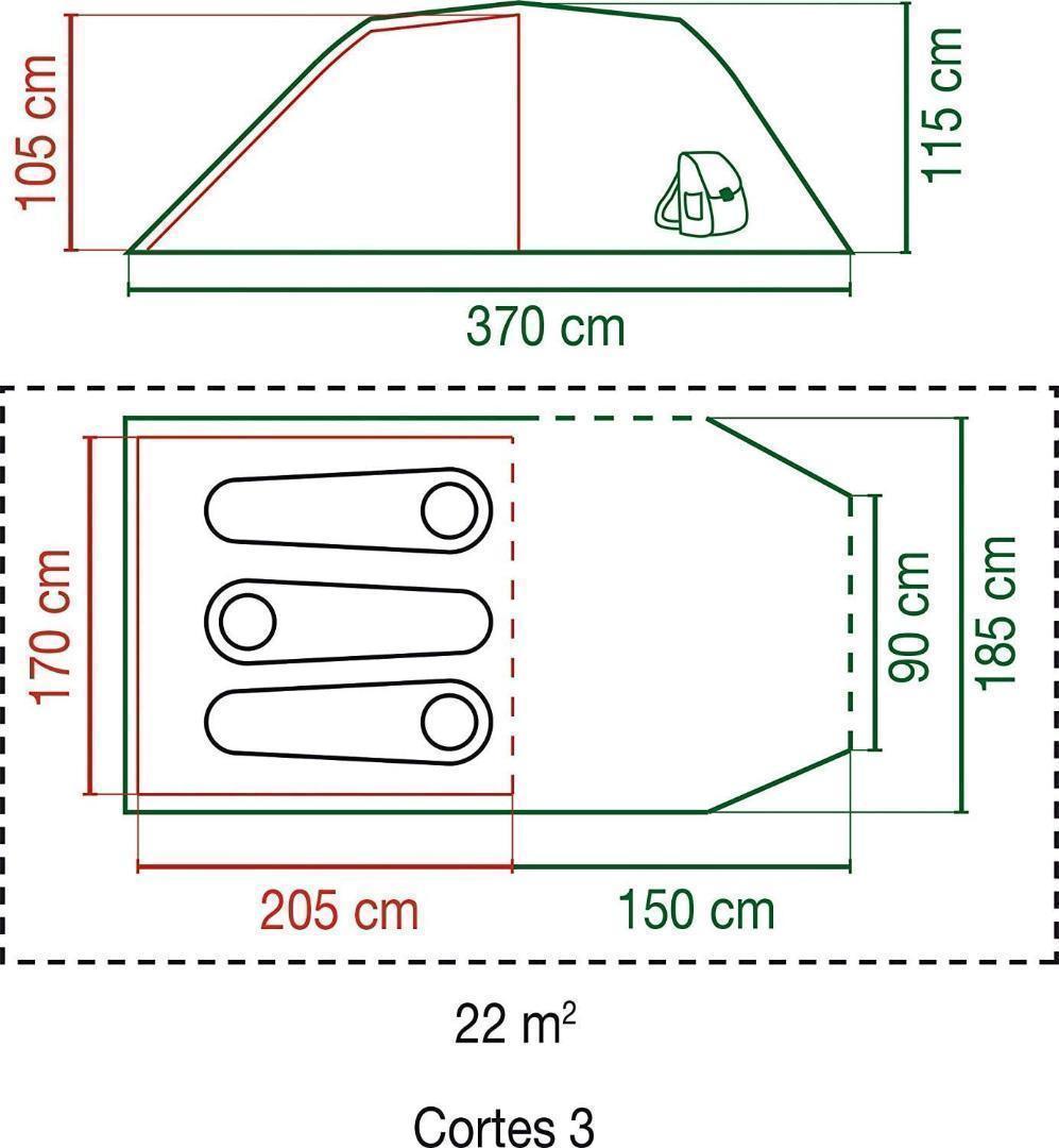新品 Coleman コールマン コルテス3 テント ブルー/グレー 3人用