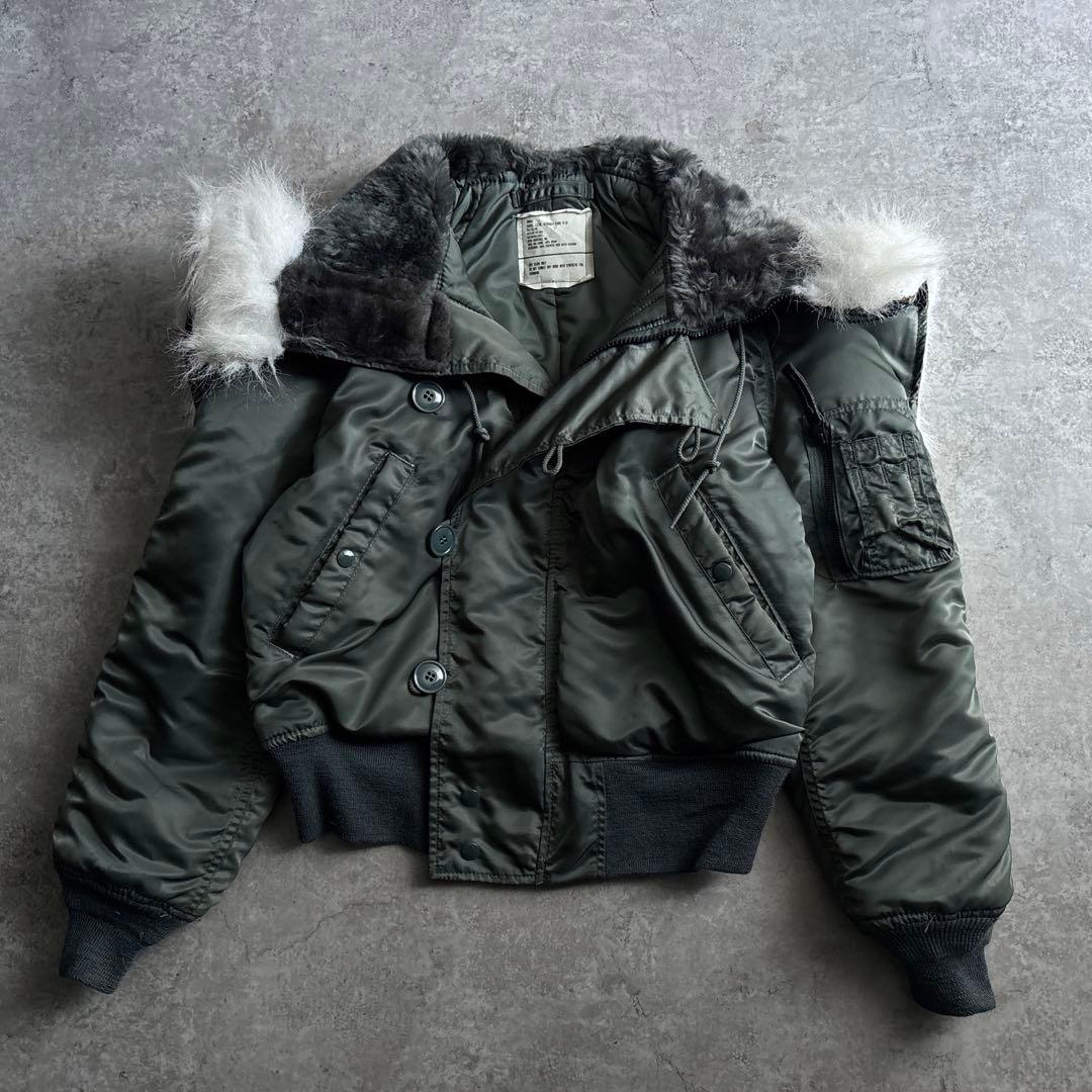 80's■USA製■ALPHA INDUSTRIES【S】N-2B 短丈 Y2K