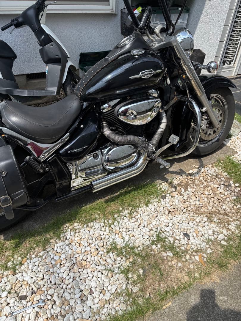 イントルーダークラシック400 ステンレス製クロームマフラー ケンテック