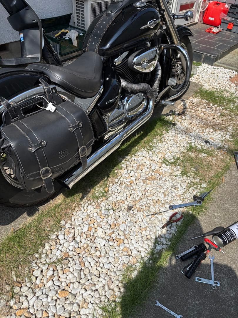 イントルーダークラシック400 ステンレス製クロームマフラー ケンテック