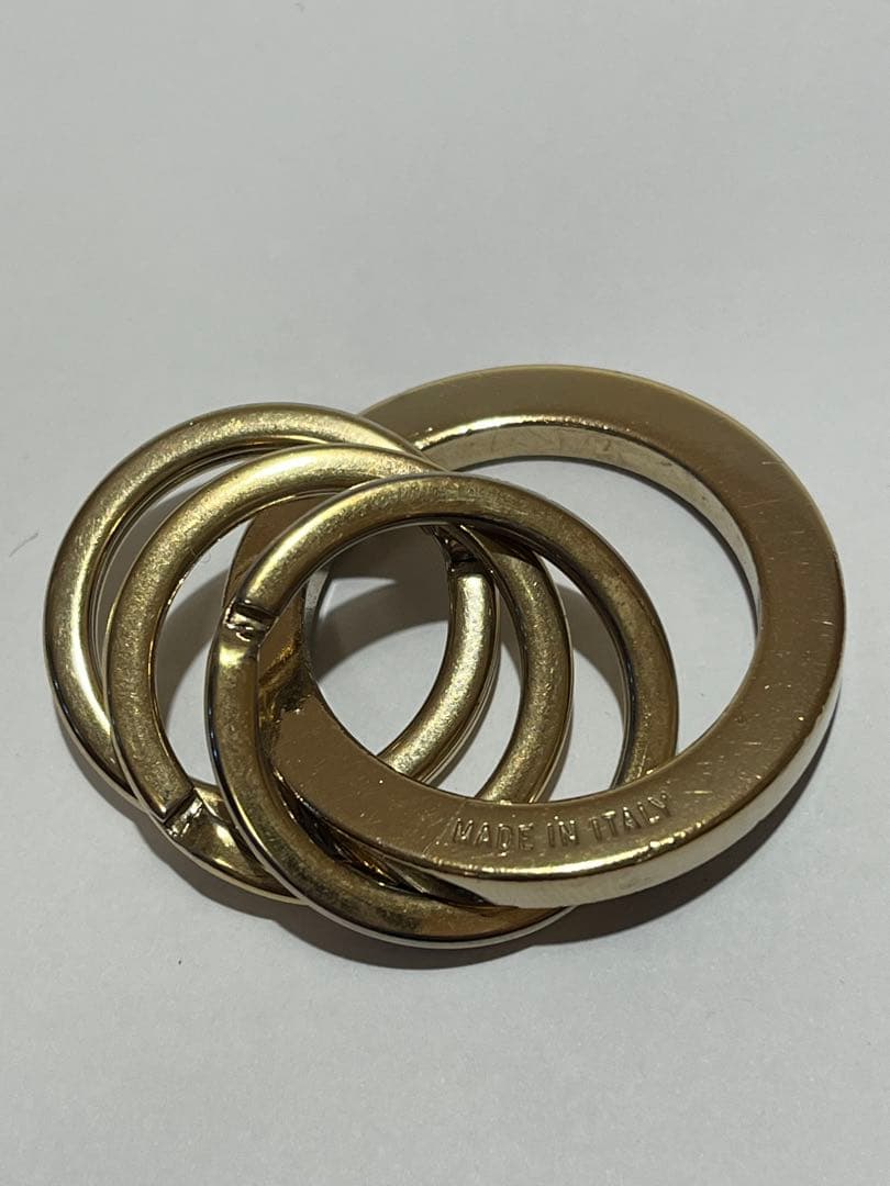 BVLGARI 3連 キーリング キーホルダー ゴールド・ブラック