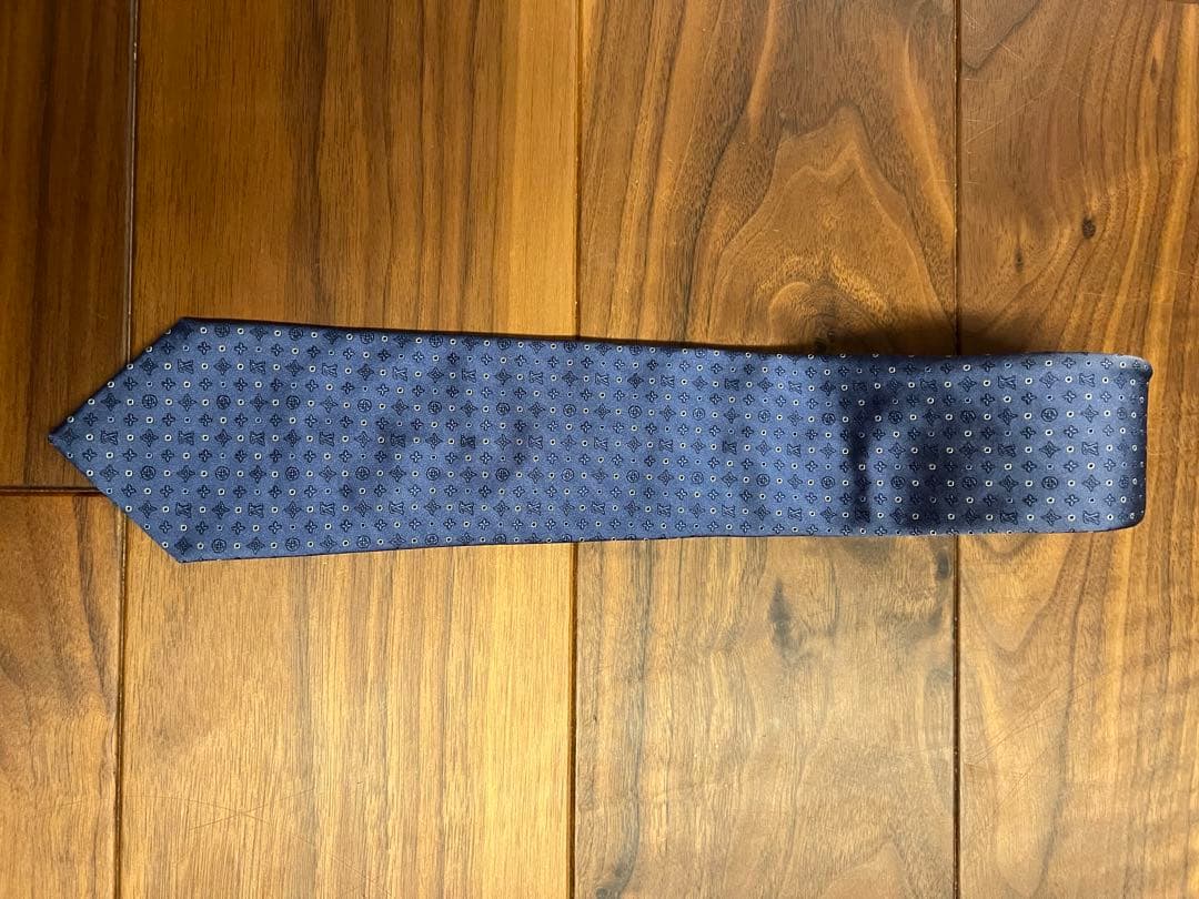 【☆美品☆】ルイヴィトンネクタイ ネイビー ネクタイメンズ ビジネス