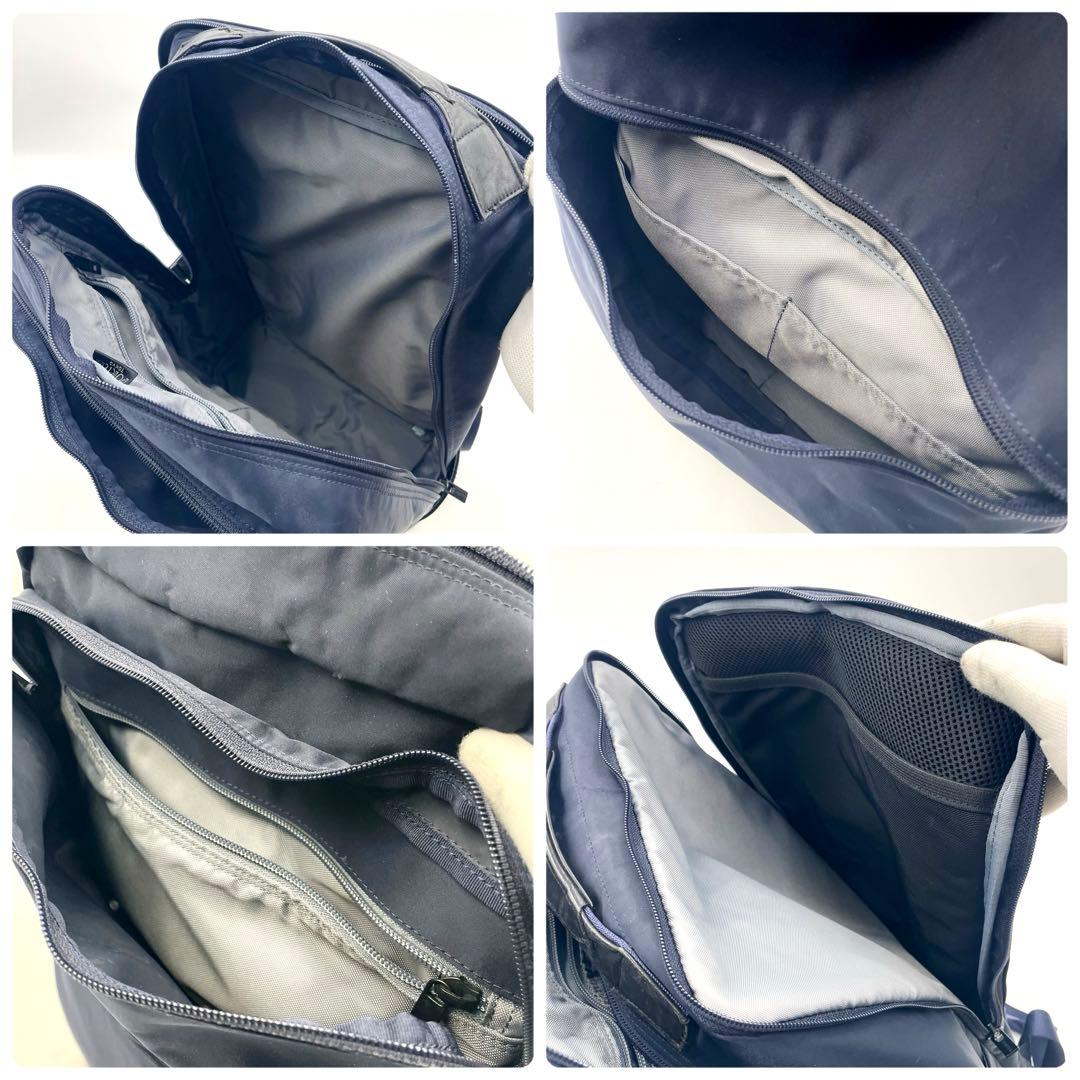 【美品】PORTER TIME ポーター タイム バッグパック ビジネスネイビー