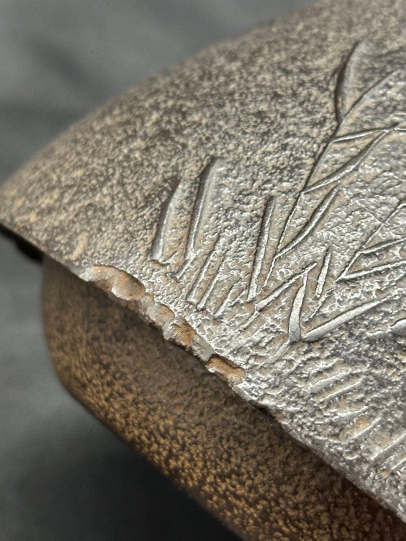 【経年品】南部鉄器　天祐堂　鉄瓶　急須　鳥