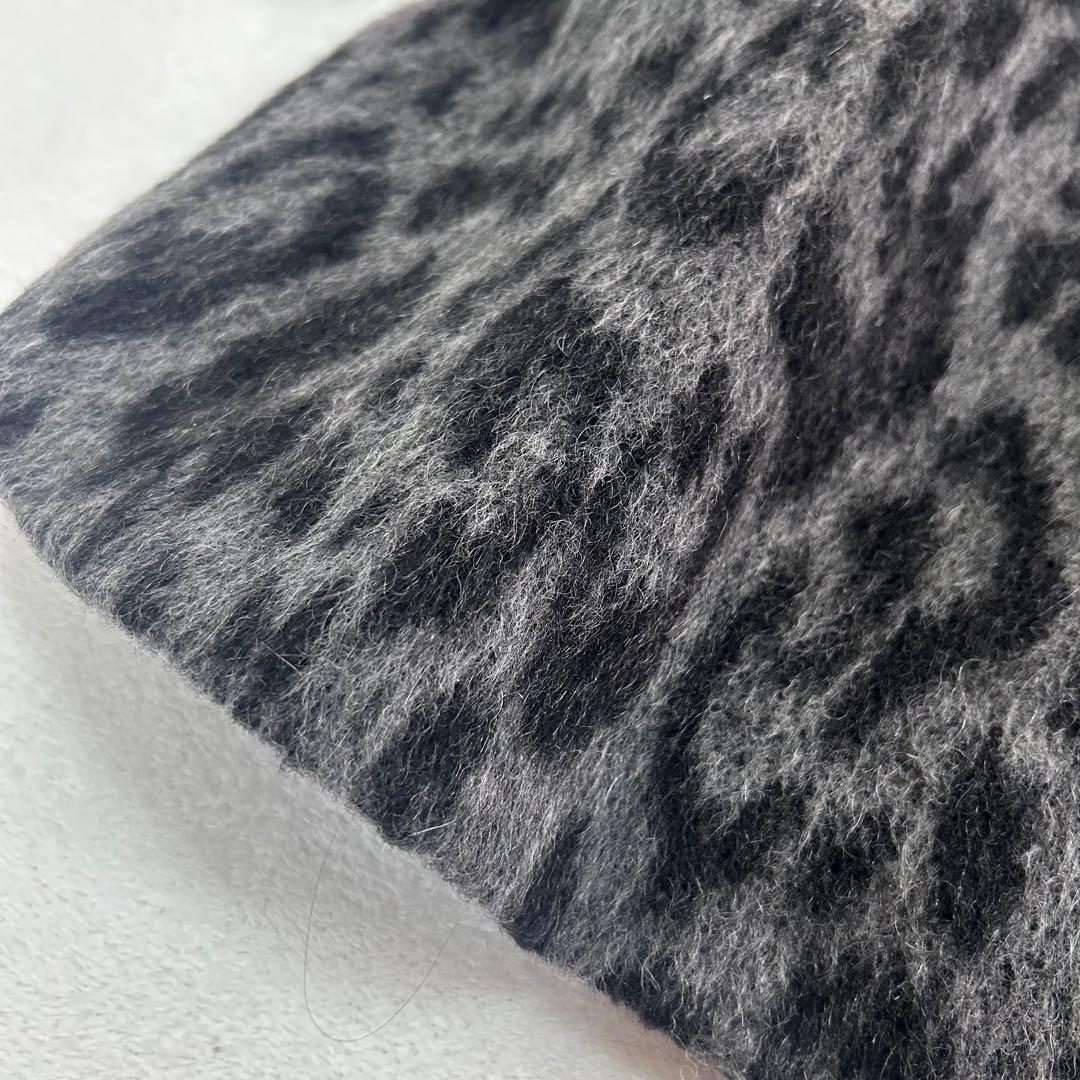 未使用級✨マックスアンドコー　モヘア　レオパード　アニマル　比翼シャギーコート