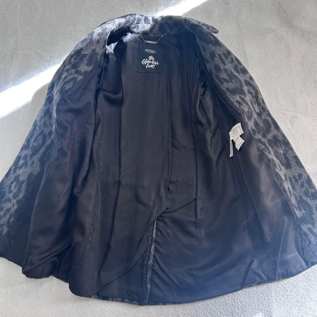 未使用級✨マックスアンドコー　モヘア　レオパード　アニマル　比翼シャギーコート