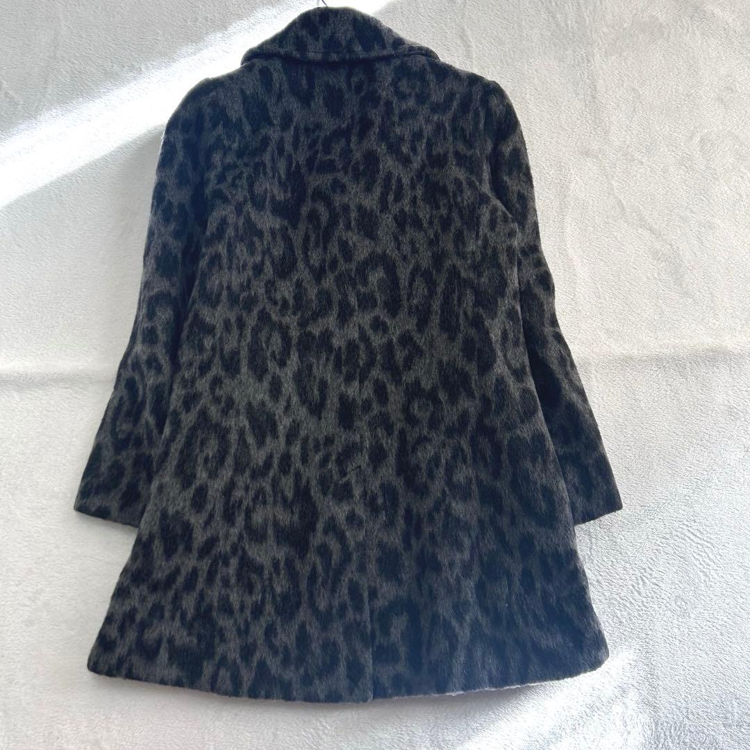 未使用級✨マックスアンドコー　モヘア　レオパード　アニマル　比翼シャギーコート