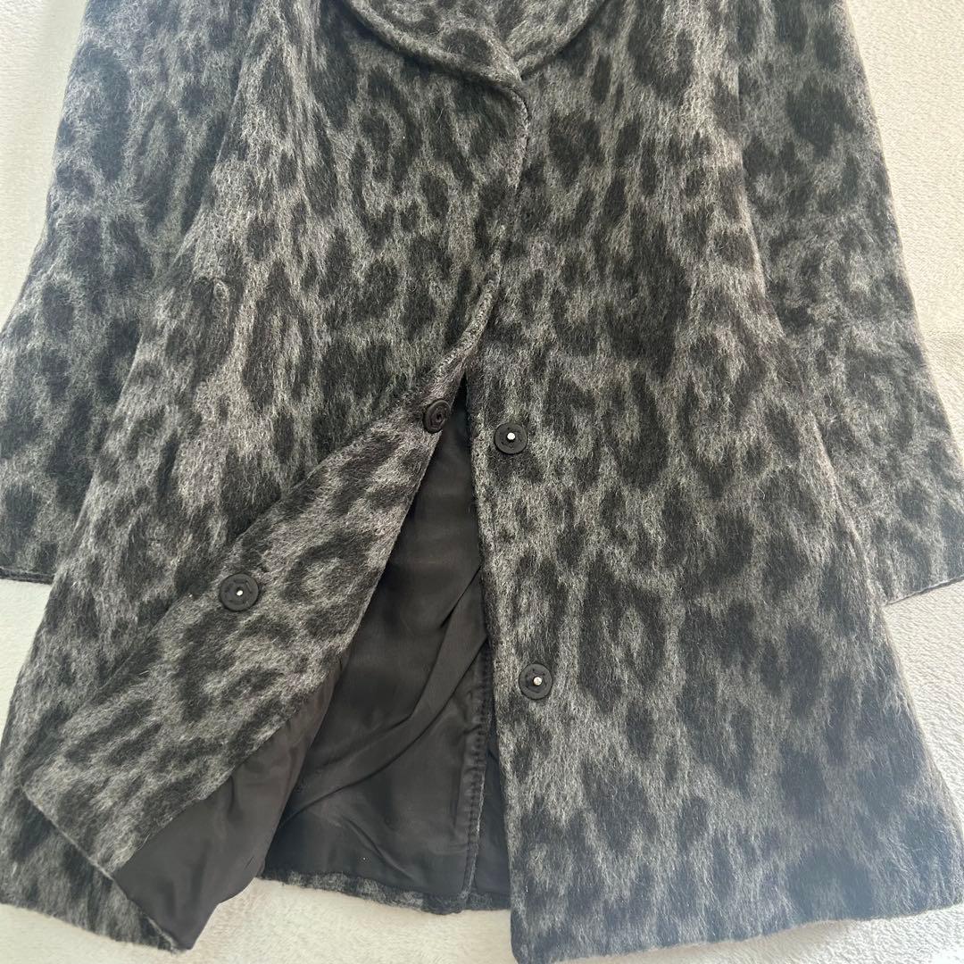 未使用級✨マックスアンドコー　モヘア　レオパード　アニマル　比翼シャギーコート