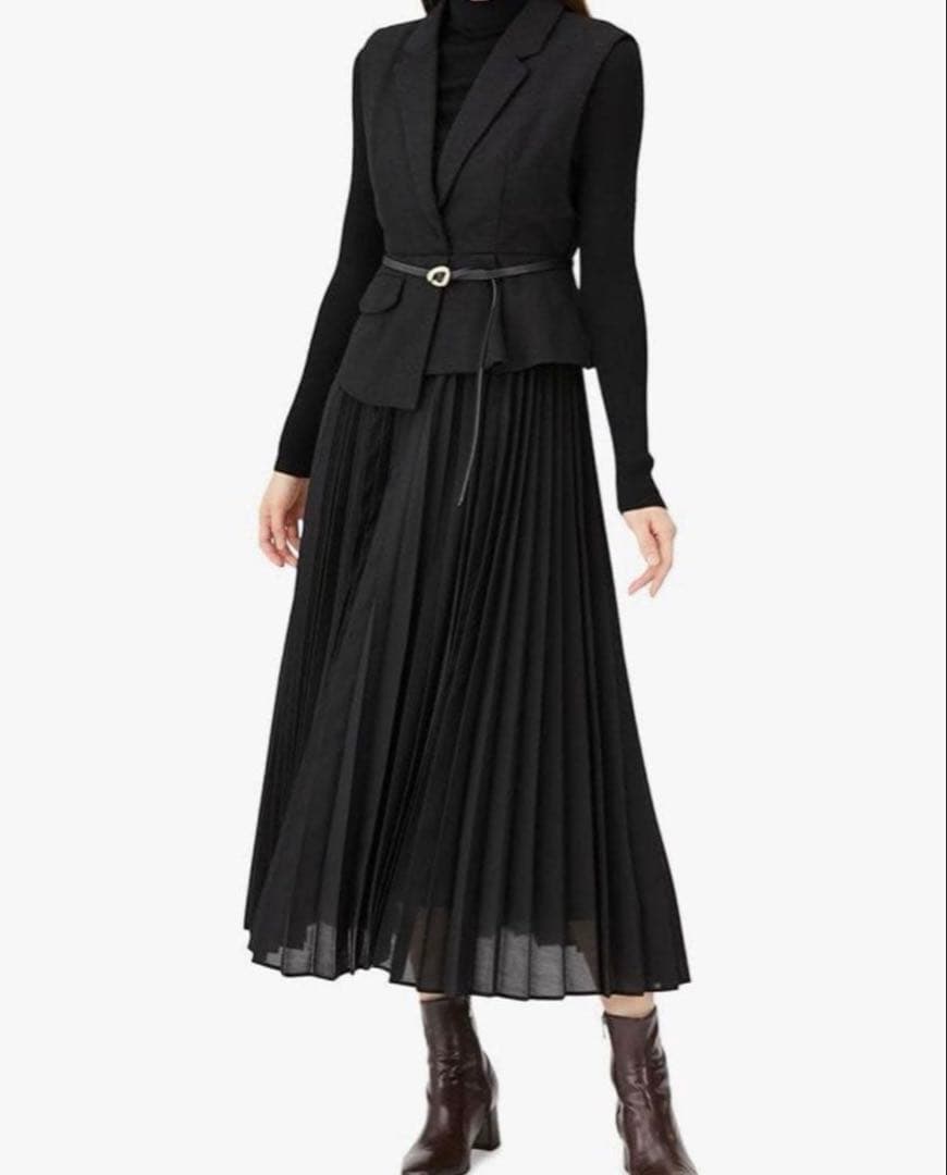 【新品未使用タグ付き】snidelスナイデル　ジレディティールジャンスカ