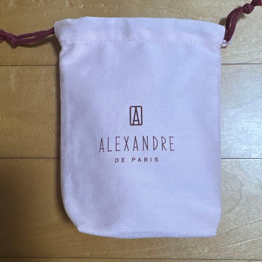 アレクサンドル ドゥ パリ カメリアバレッタ ベージュ×ブラック