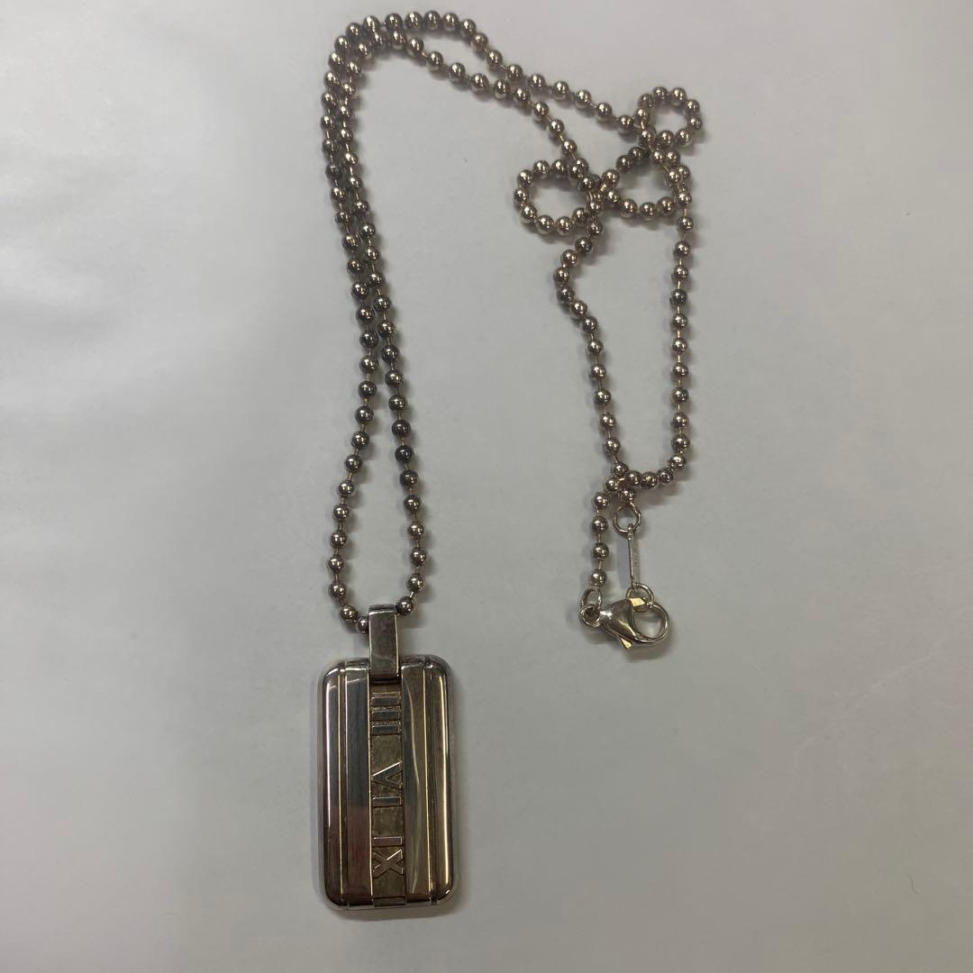 Tiffanyティファニー　プレート型ロゴペンダント　シルバー925