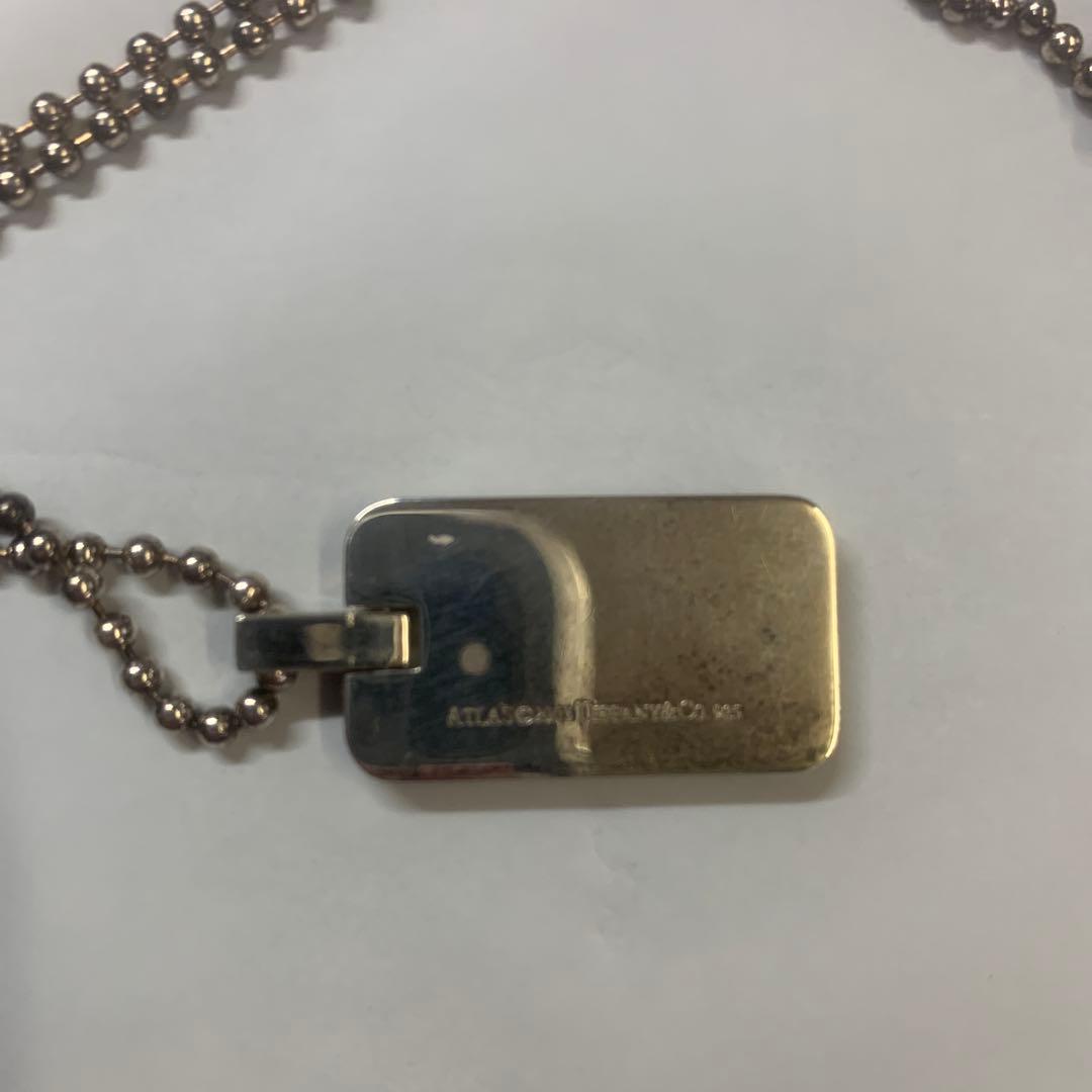 Tiffanyティファニー　プレート型ロゴペンダント　シルバー925